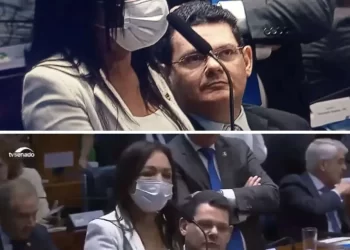 Senadora Eliziane Gama aparece na eleição do Senado com o rosto ferido e inchado