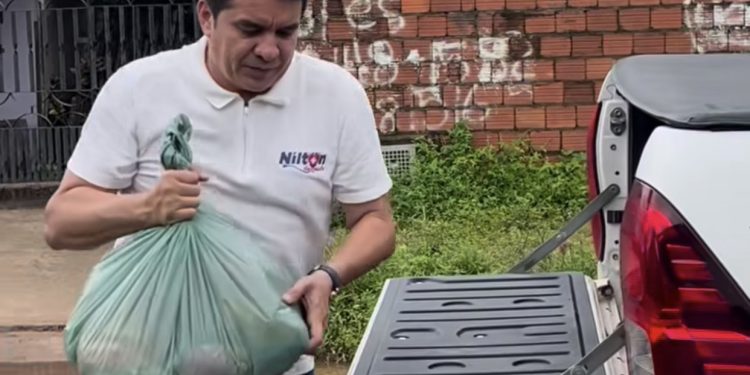 Vereador Nilton da Saúde doa cestas básicas e leva solidariedade e carinho para famílias atingidas pelas chuvas em Ribamar