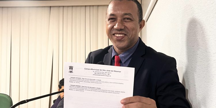 Vereador Mário Santos pede que a Prefeitura de Ribamar pavimente em bloquetes ruas no Parque das Palmeiras