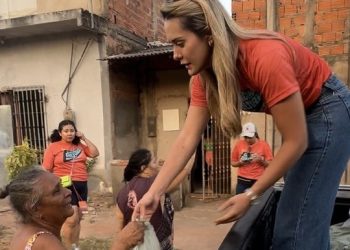 Vereadora Laís Alencar leva amor e solidariedade durante entrega de cestas arrecadadas na gincana cultural junto com as equipes participantes