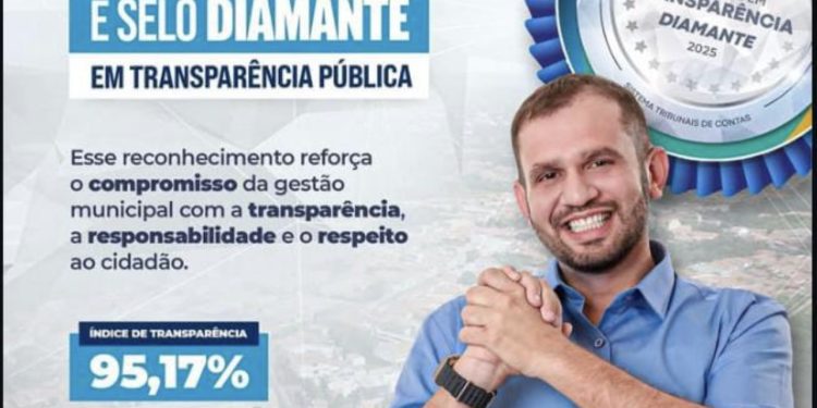 Gestão do Prefeito Fernando Pessoa leva Tuntum ao mais alto nível de Transparência Pública e conquista Selo Diamante