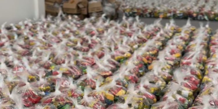 Compromisso social: Prefeito Eustáquio Sampaio entrega 2 mil cestas e frangos à população de Cidelândia