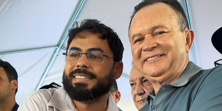 Ao lado de Carlos Brandão e de Orleans, Dudu Diniz participa da entrega da Estrada de Santana em São José de Ribamar