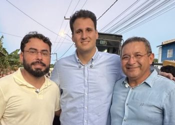 RIBAMAR: Ao lado de Orleans Brandão, Dudu Diniz e Jota Pinto celebram a chegada de asfalto no Parque das Palmeiras