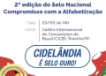 Reconhecimento nacional: Cidelândia vai receber Selo Ouro da alfabetização em Brasília