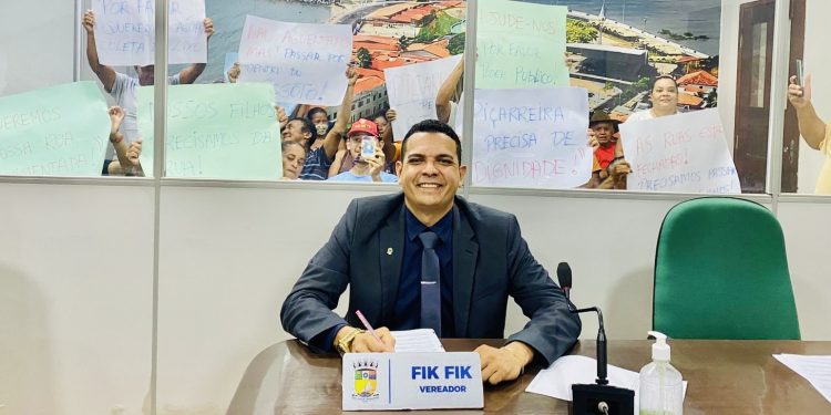 Vereador Fik Fik cobra ações da Prefeitura de Ribamar e solicita pavimentação nas ruas São Luís, Dom Pedro I e Tiradentes no Pindaí