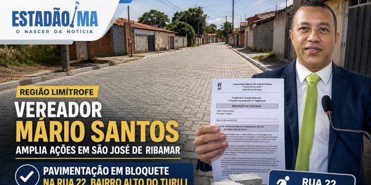 Vereador Mário Santos amplia ações na região limítrofe de São José de Ribamar e solicita pavimentação em bloquete da Rua 22 no Alto do Turu I