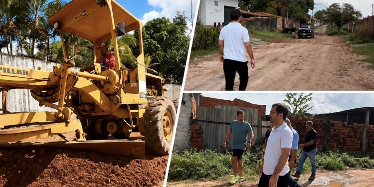 Vereador Rômulo Loirinho vistoria obras de pavimentação na Vila Tamer e dialoga com moradores