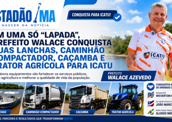 Em uma só “lapada”, prefeito Walace garante lanchas, caminhão compactador, caçamba e trator para Icatu