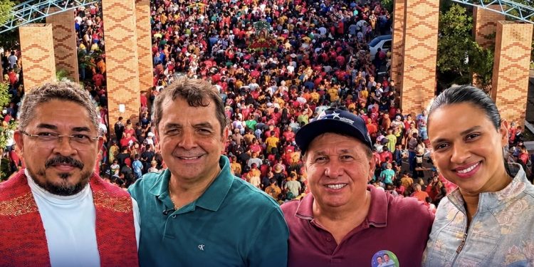 Hilton Gonçalo e Ariston Gonçalo participam da abertura do Festejo de São Raimundo Nonato dos Mulundus em Vargem Grande
