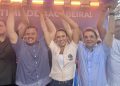 Prefeita Naila Gonçalo apresenta candidatos do seu grupo político durante café da manhã em Bacabeira