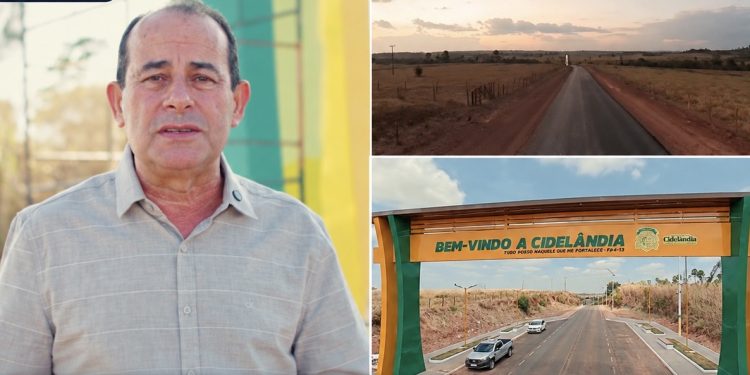 Cidelândia em Transformação: Prefeito Eustáquio Sampaio vistoria obras do novo portal e pavimentação no Povoado São João